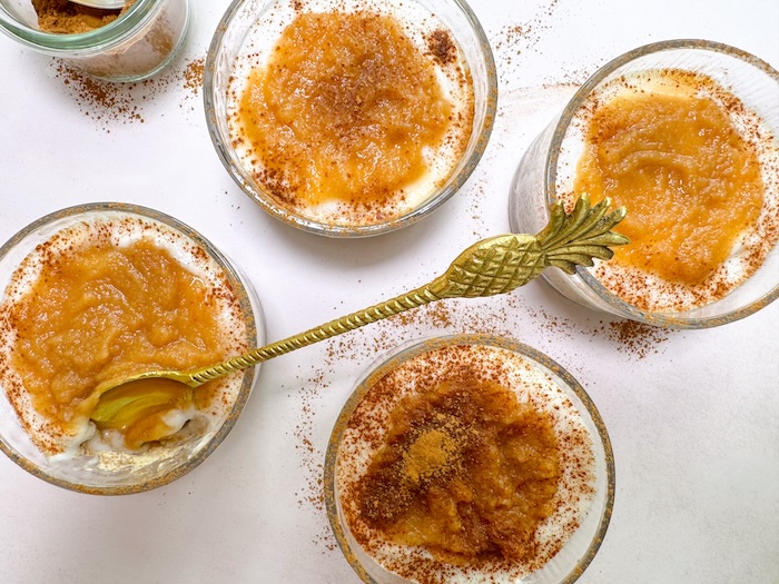 Herbstlicher Omega-3-Apfel-Zimtpudding