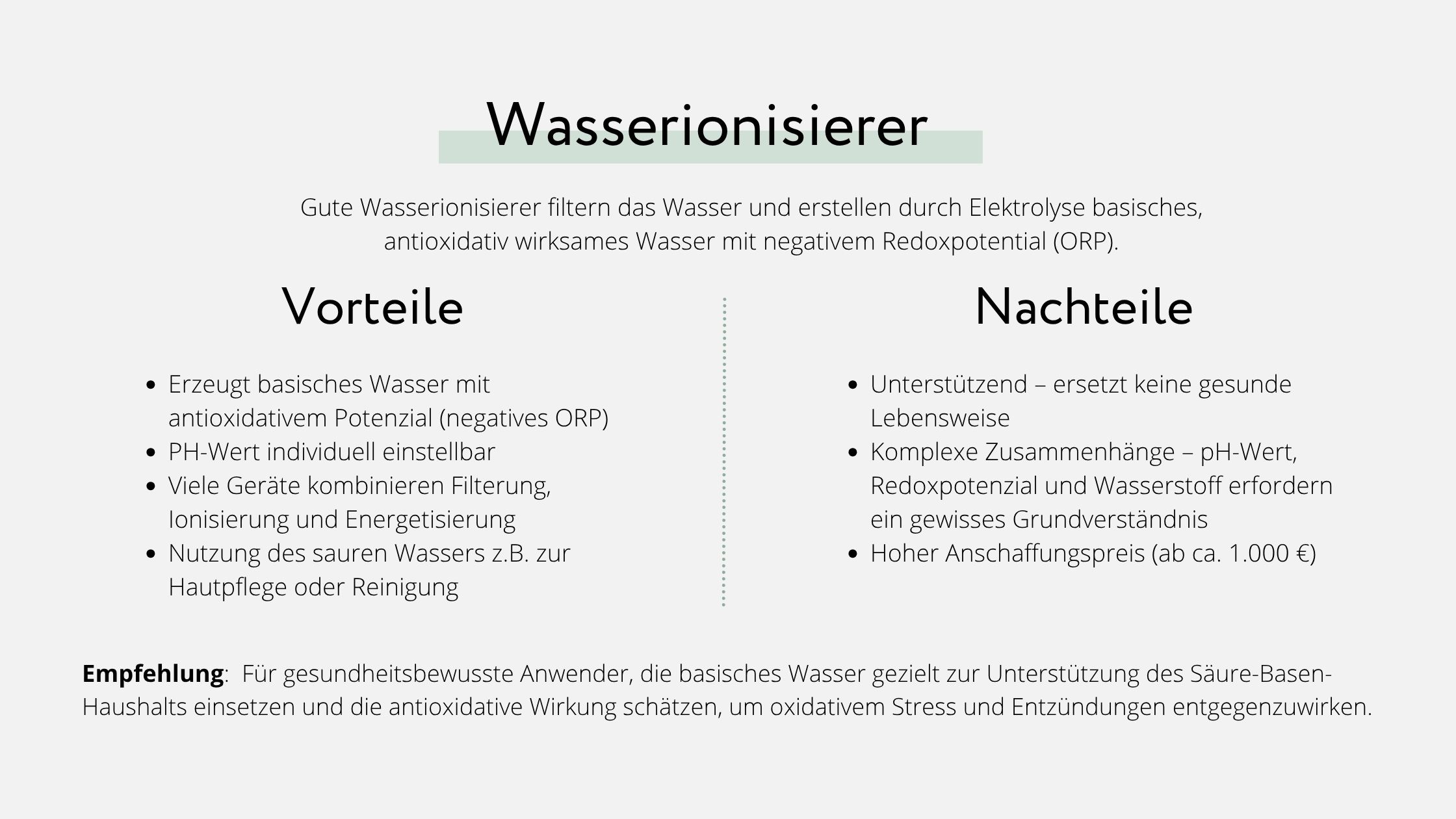 Wasserionisierer