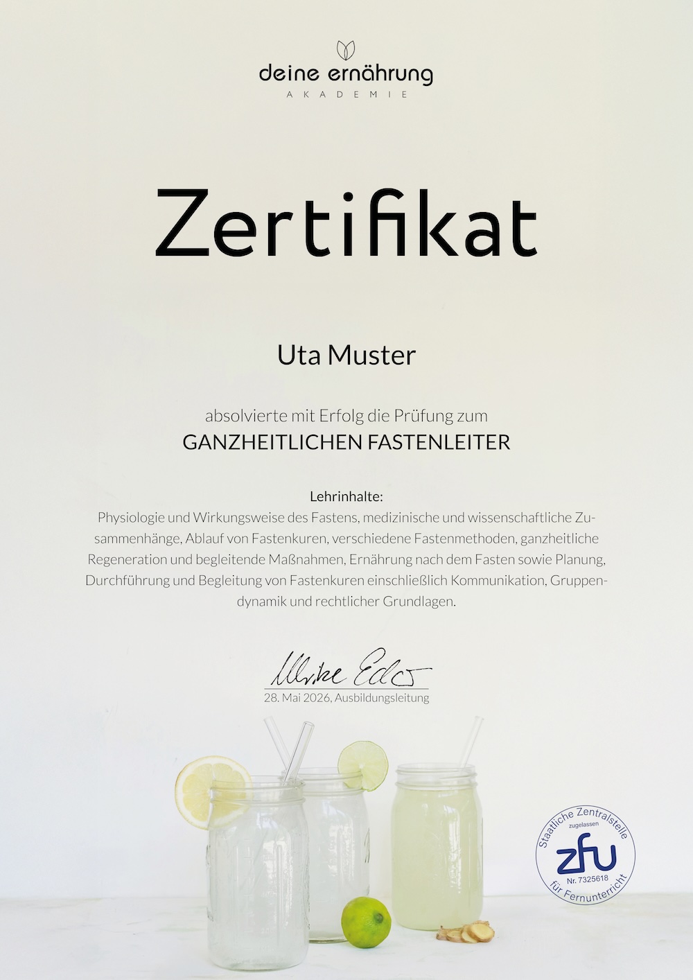 Ganzheitlicher Fastenleiter Zertifikat