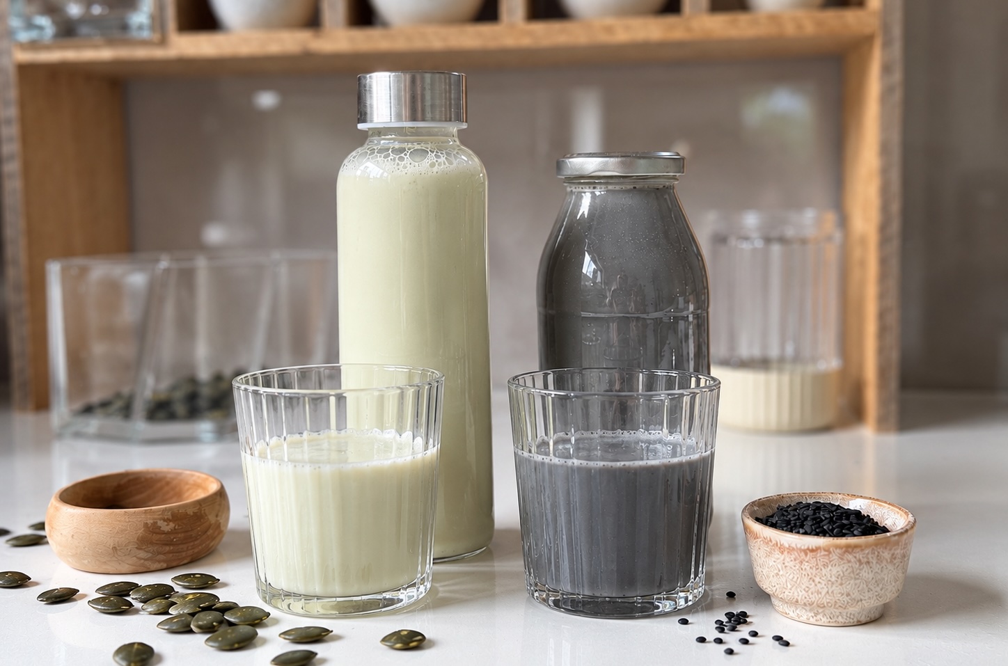mineralstoffreiche Sesammilch